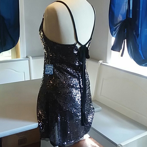 Free People gold rush  mini silver sequin dress - Picture 6 of 8